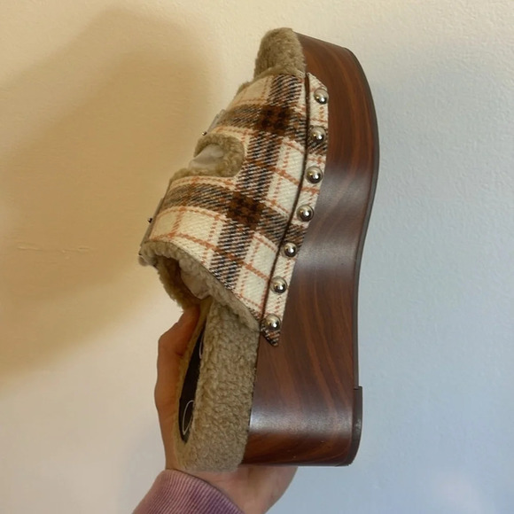 Jessica Simpson Cyriss Platform Wedge Sandal in Plaid With Buckle size 6 - Picture 8 of 9